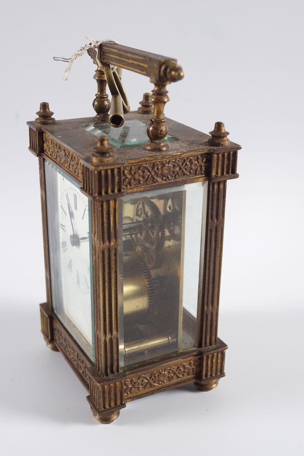 19TH-CENTURY FRENCH BRASS CARRIAGE CLOCK - Image 2 of 4