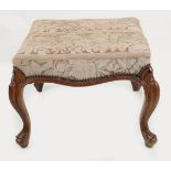 EARLY VICTORIAN WALNUT STOOL