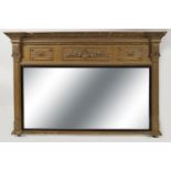 19TH-CENTURY GILT FRAMED OVERMANTLE MIRROR