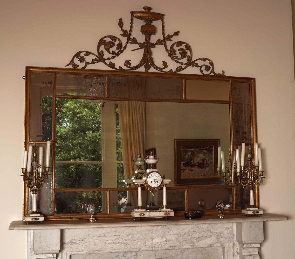 GEORGE III GILT FRAMED OVERMANTLE