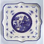 LARGE 19TH-CENTURY MINTON BLUE & WHITE TRAY