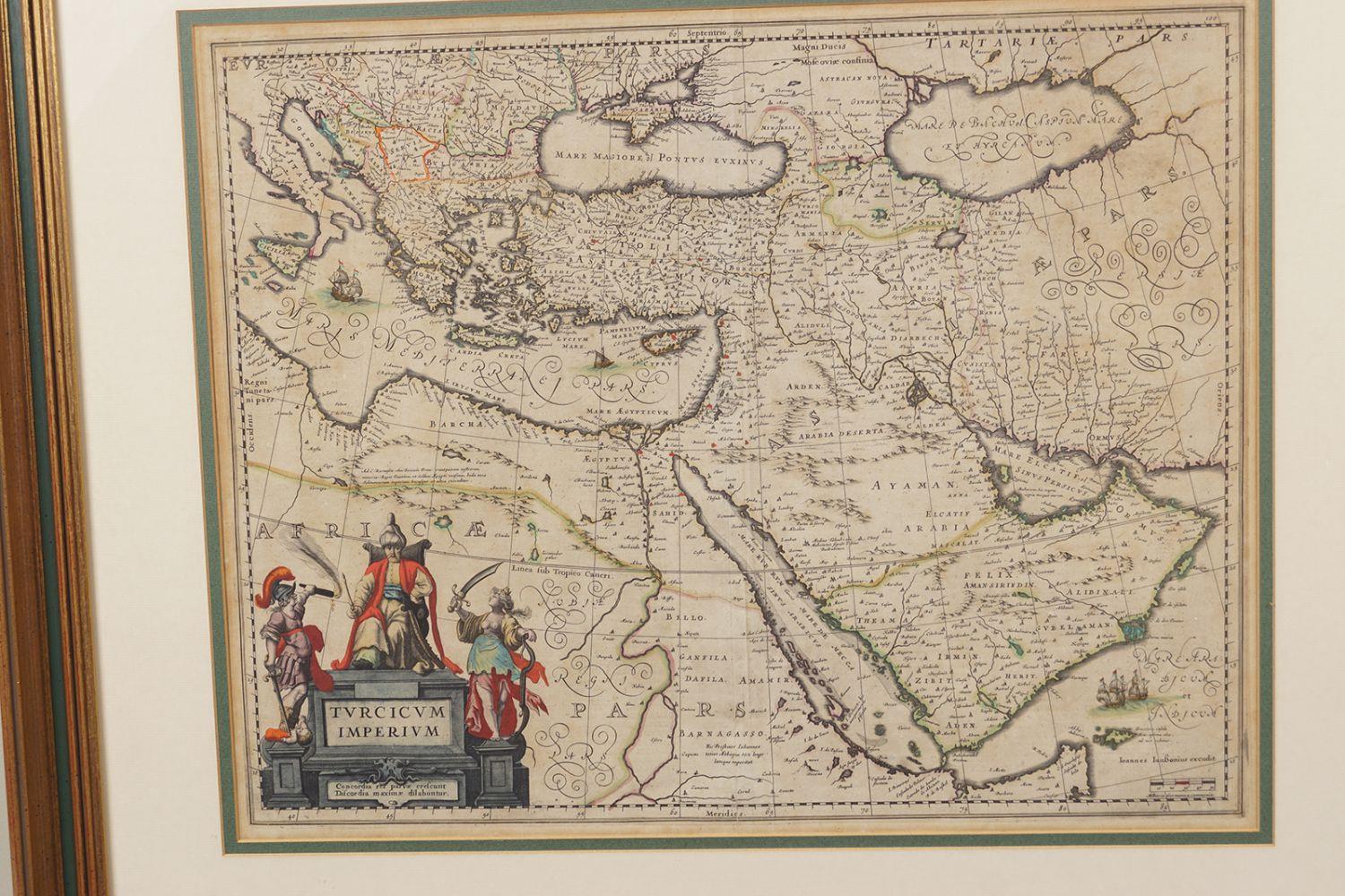 17TH-CENTURY MAP OF THE TURKISH EMPIRE - Image 3 of 3
