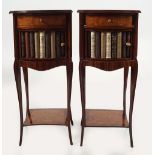 PAIR WALNUT & INLAID PEDESTALS