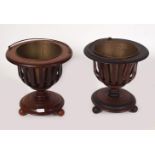 MATCHED PAIR 19TH-CENTURY MAHOGANY JARDINIERES