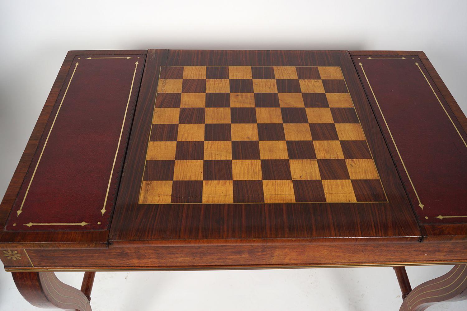 REGENCY ROSEWOOD COMBINATION GAMES/LIBRARY TABLE - Image 2 of 4