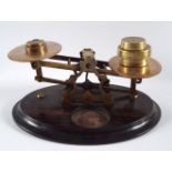 SMALL 19TH-CENTURY BRASS POSTAL SCALES