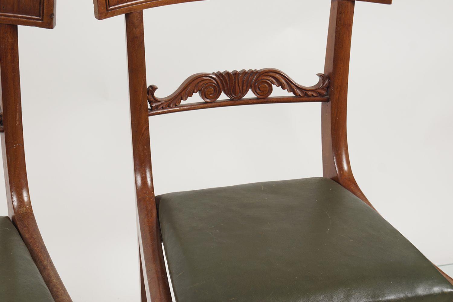 MATCHED SET OF 6 REGENCY MAHOGANY DINING CHAIRS - Image 3 of 3