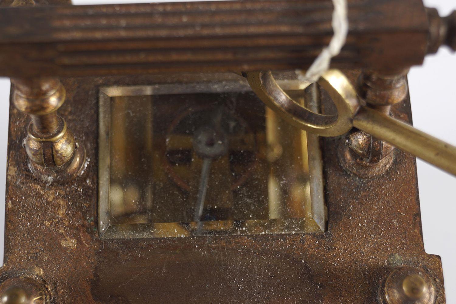 19TH-CENTURY FRENCH BRASS CARRIAGE CLOCK - Image 3 of 4