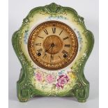 VICTORIAN DELPH CASED MANTEL CLOCK