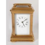 MINIATURE BRASS CARRIAGE CLOCK