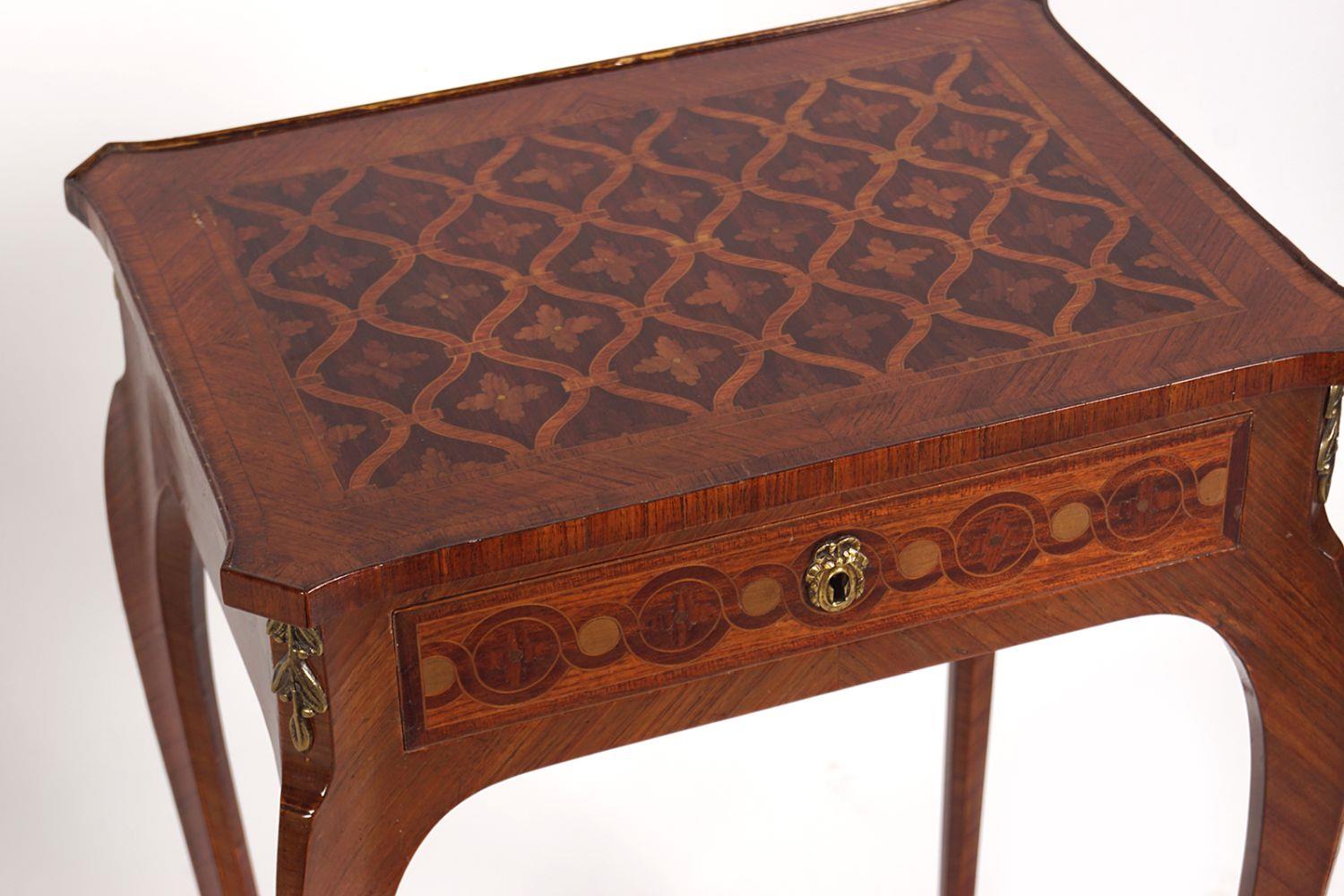 19TH-CENTURY FRENCH PARQUETRY OCCASIONAL TABLE - Image 2 of 3