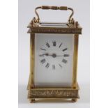 EARLY 20TH-CENTURY FRENCH BRASS CARRIAGE CLOCK
