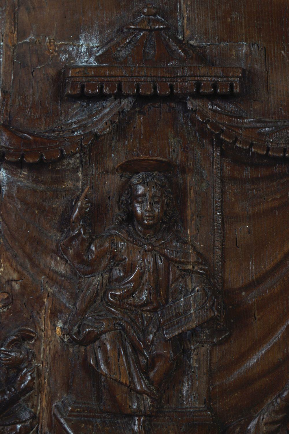 17TH-CENTURY CARVED WOOD PANEL - Image 2 of 5