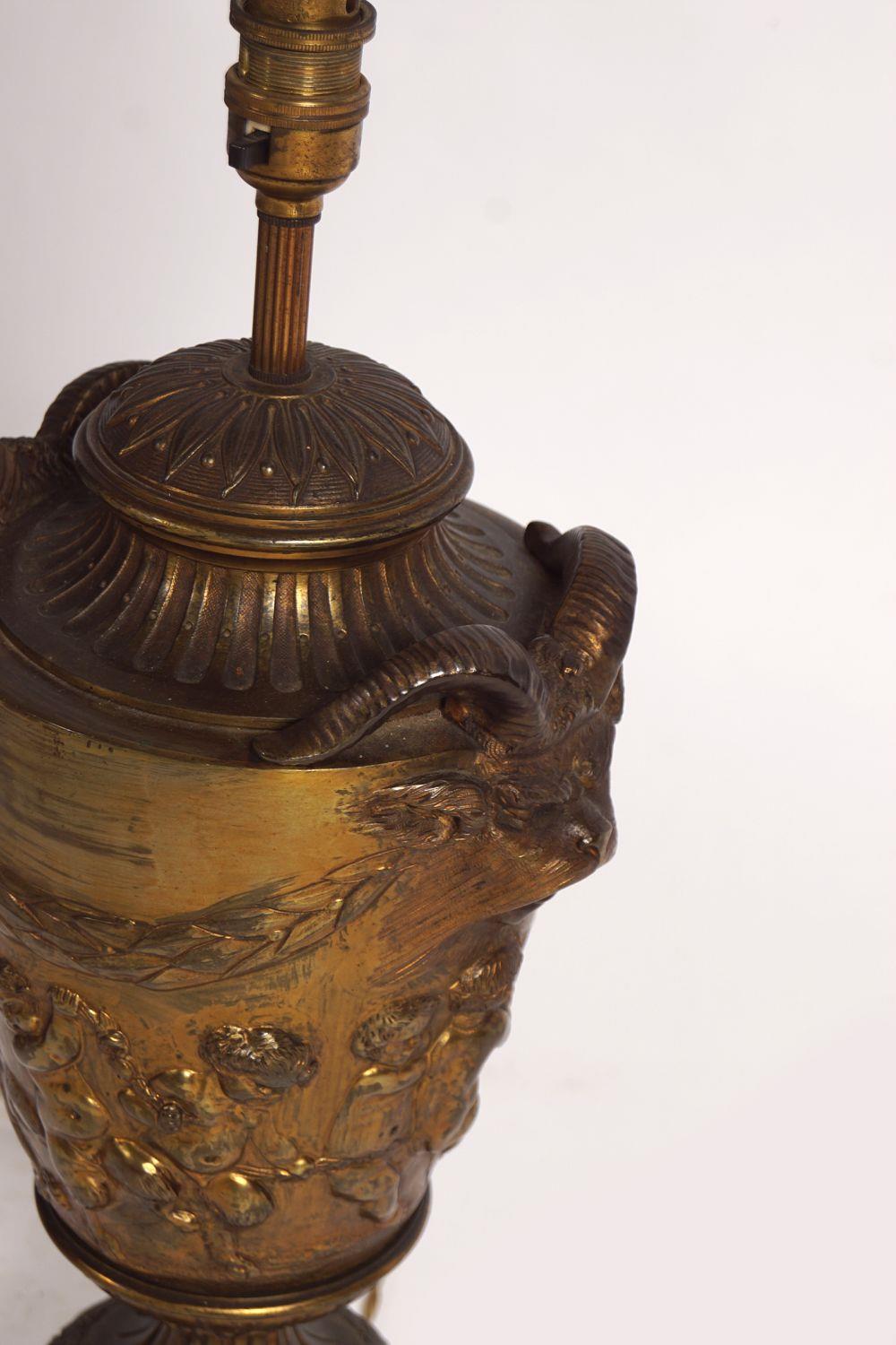 19TH-CENTURY GILT BRONZE TABLE LAMP - Image 2 of 2