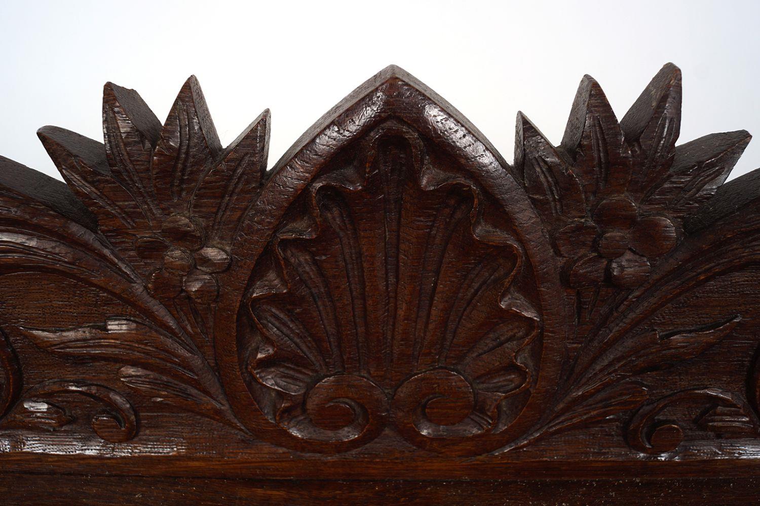 19TH-CENTURY CARVED OAK HALL TABLE - Image 2 of 4