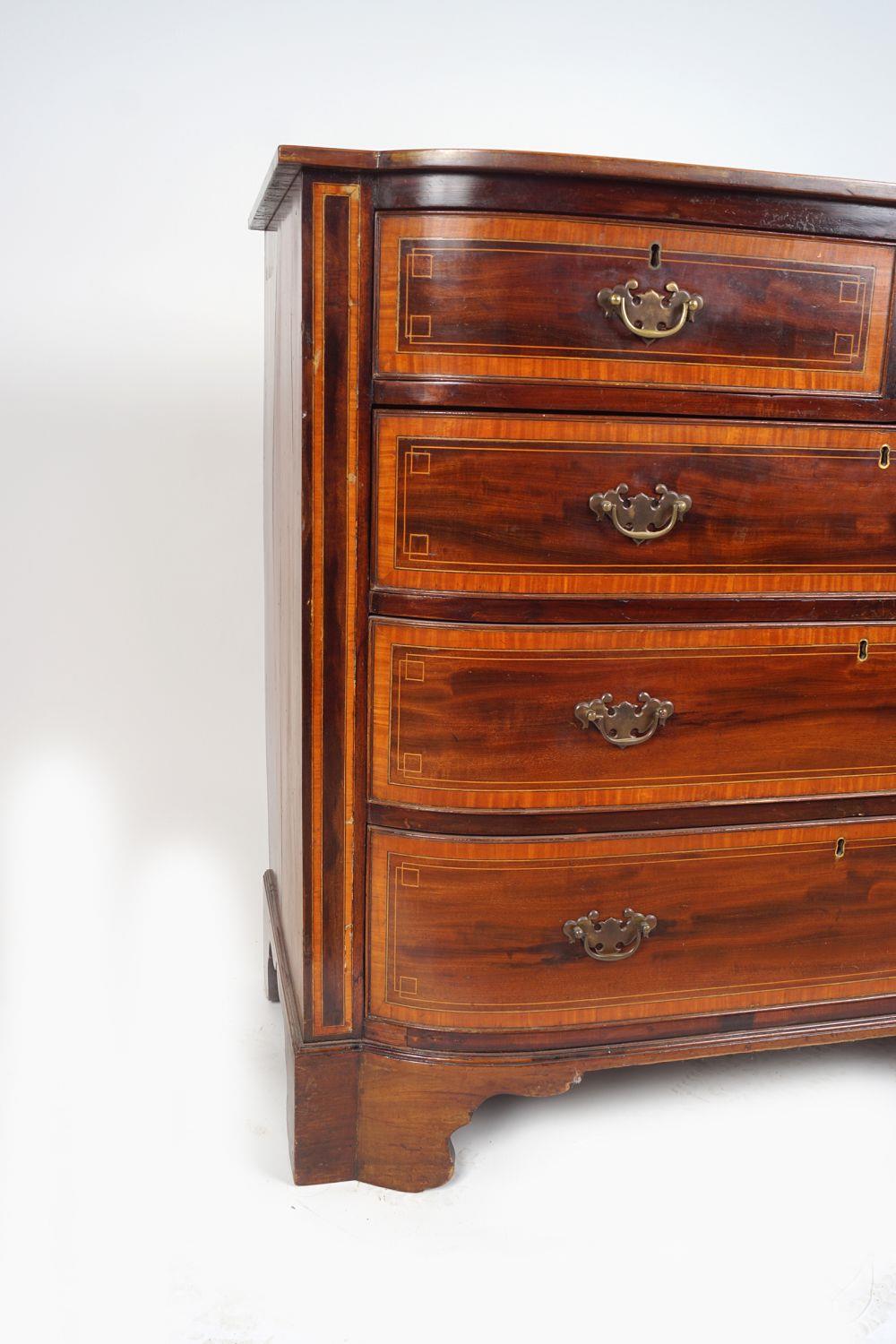 19TH-CENTURY MAHOGANY & SATINWOOD CHEST - Image 4 of 4