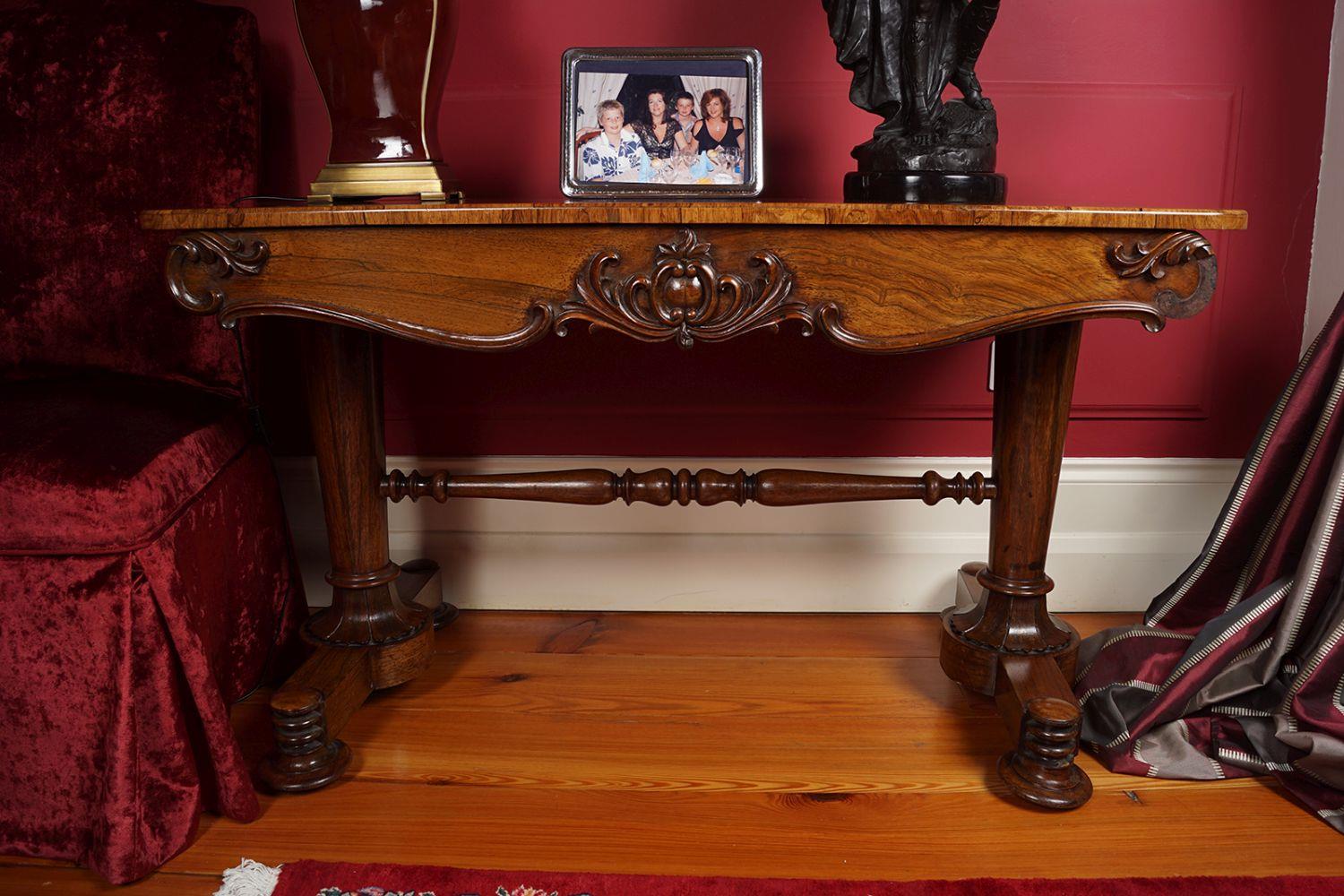WILLIAM IV ROSEWOOD LIBRARY TABLE - Image 2 of 4
