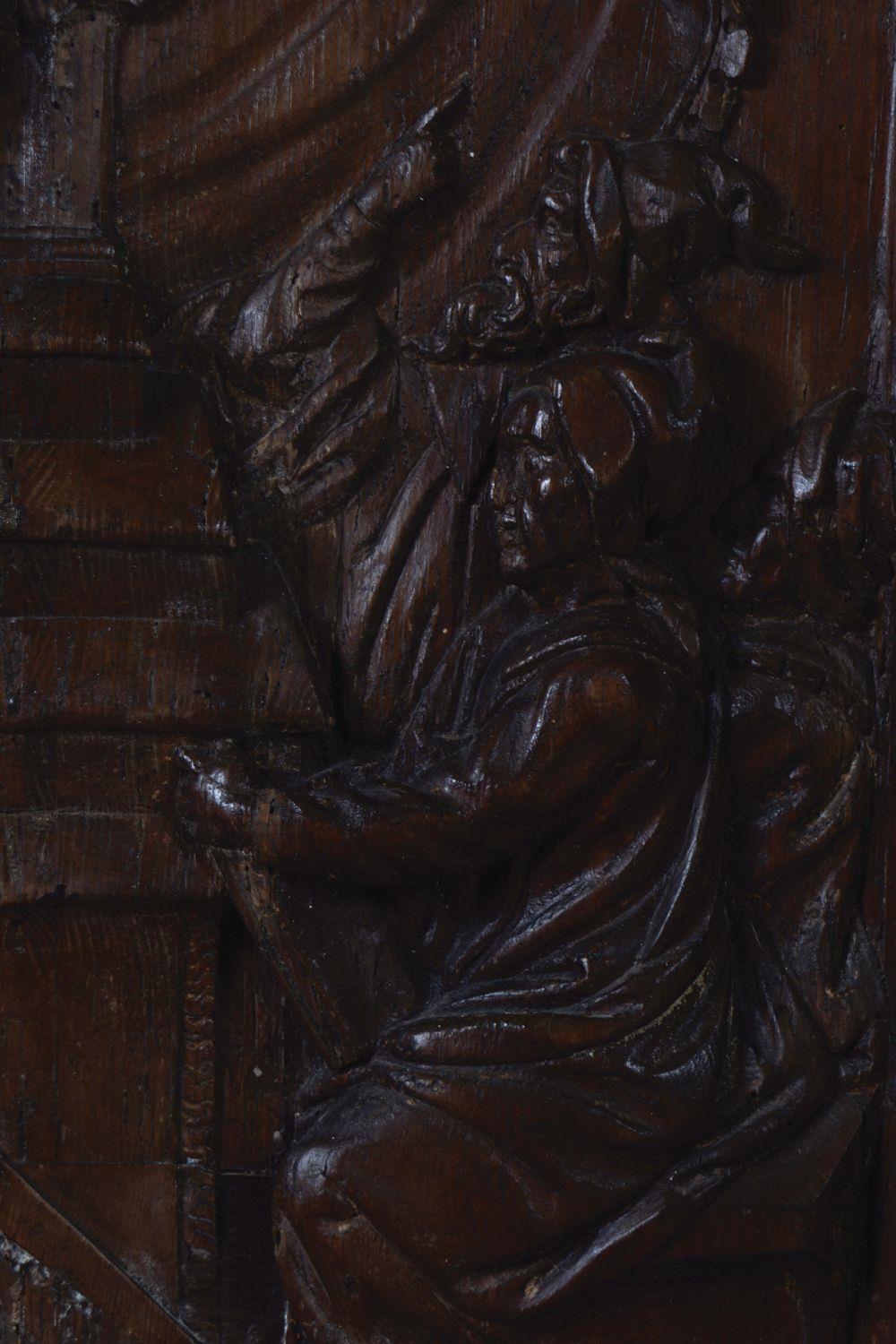 17TH-CENTURY CARVED WOOD PANEL - Image 3 of 5