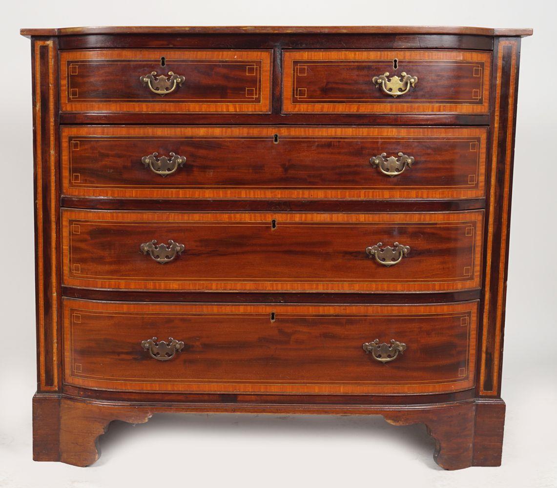 19TH-CENTURY MAHOGANY & SATINWOOD CHEST