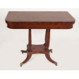 PAIR REGENCY MAHOGANY TEA TABLES