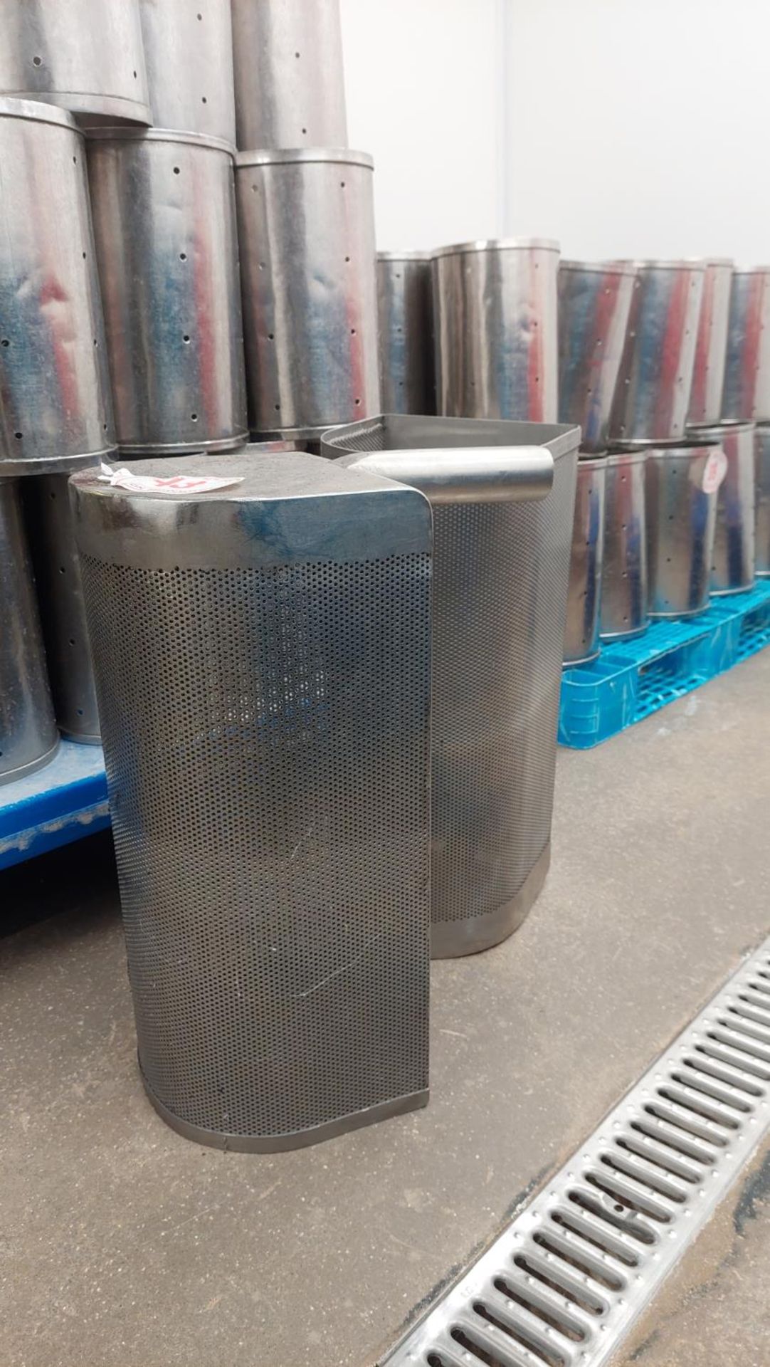 Pair of stainless steel verticle strainers