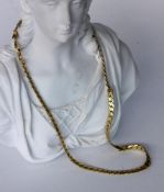 COLLIER 585/000 Gelbgold. L.42cm, ca.