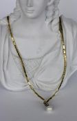 COLLIER 585/000 Gelbgold mit Saphiren