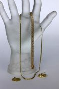 LOT 4 TEILE SCHMUCK 333/000 Gelbgold.