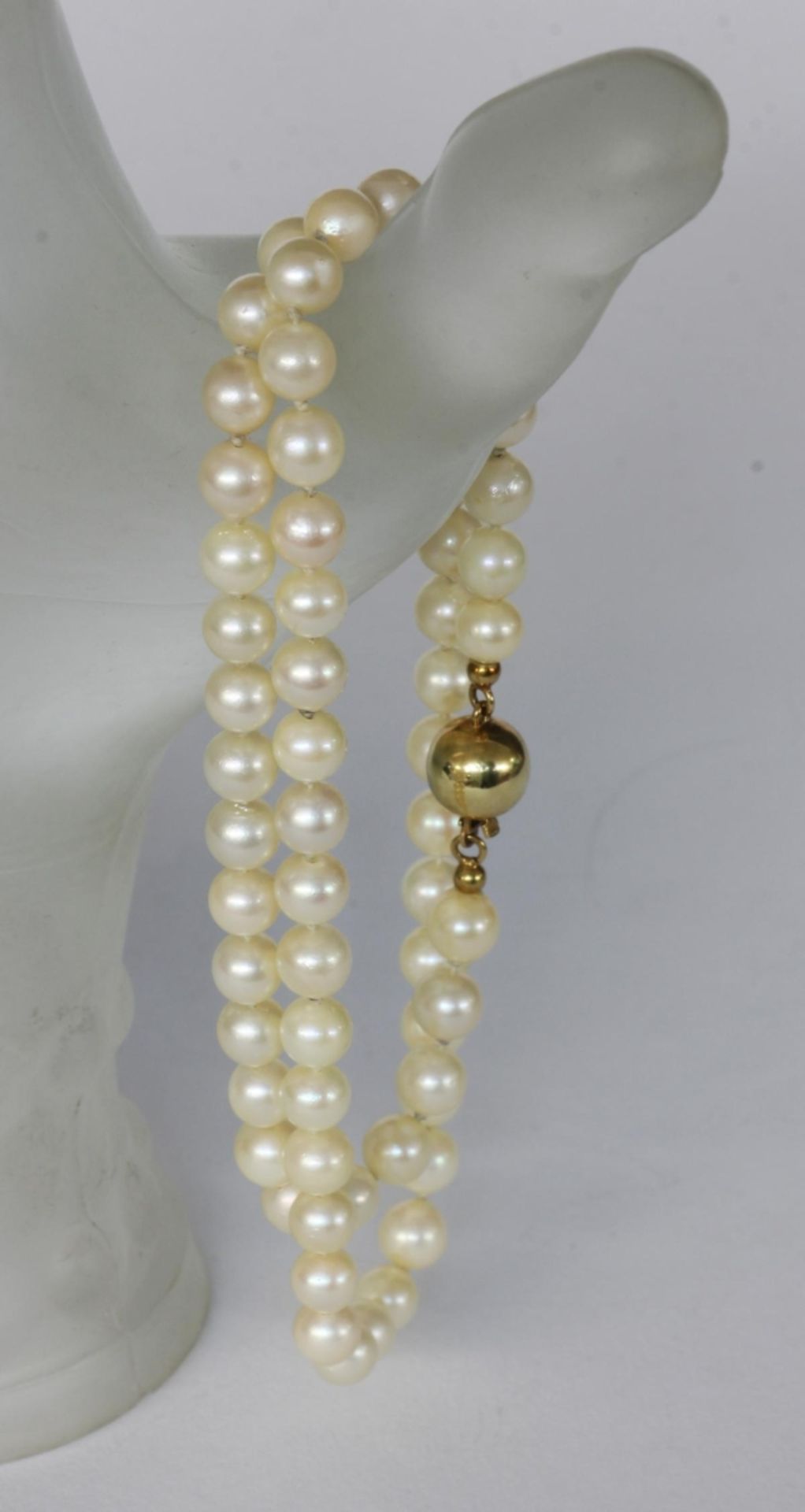 PERLENKETTE Perlen ca. 6mm, L.48cm.