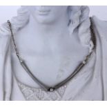 COLLIER 585/000 Weissgold mit kleinen