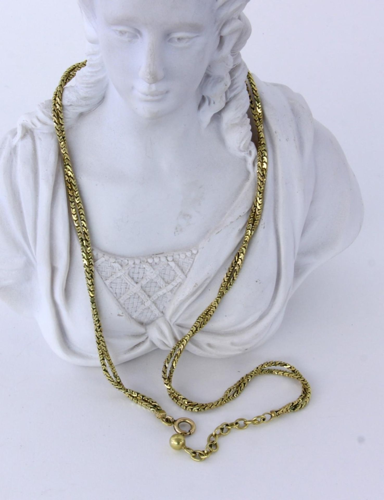 ZWEIREIHIGES COLLIER 585/000 Gelbgold,