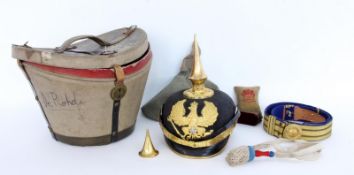 PREUSSISCHE OFFIZIERS PICKELHAUBE um