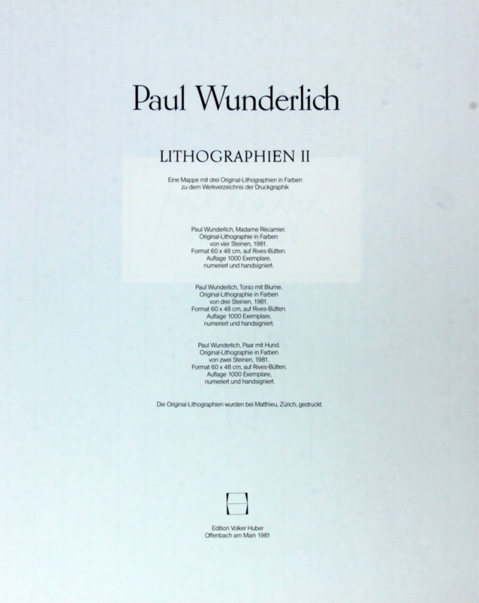 WUNDERLICH, PAUL Eberswalde 1927 - - Image 2 of 5