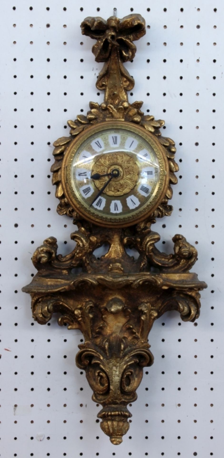 WANDUHR IM BAROCKSTIL Vergoldetes