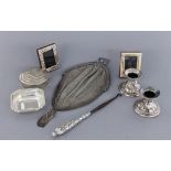 LOT 8 TEILE SILBER Theatertasche,