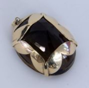 ANHÄNGER MIT RAUCHTOPAS VON CA. 150ct