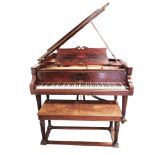 STEINWAY MODEL B GRAND PIANO W/ INLAID CASE