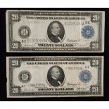 LOT OF (2) FEDERAL RESERVE NOTES $20.00
