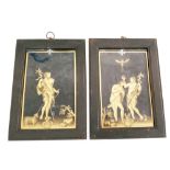 PAIR OF VERRE EGLOMISE PICTURES, ITALIAN 18TH C.