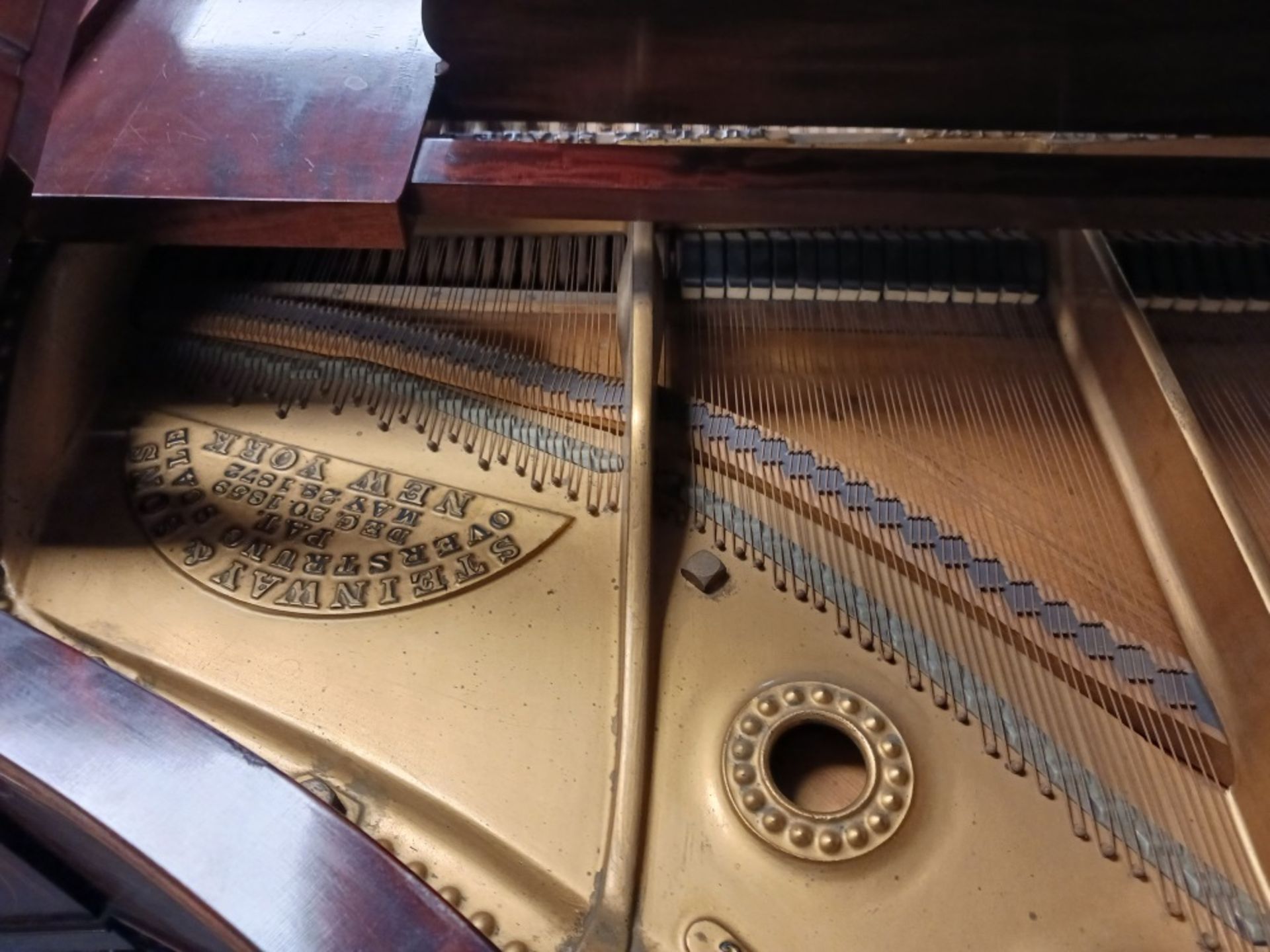 STEINWAY MODEL B GRAND PIANO W/ INLAID CASE - Bild 9 aus 24