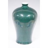 CHINESE VINTAGE GREEN FLAMBE VASE