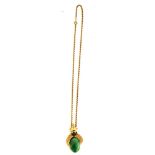 LADYS GOLD PENDANT W/ STAMPED 14KT CHAIN