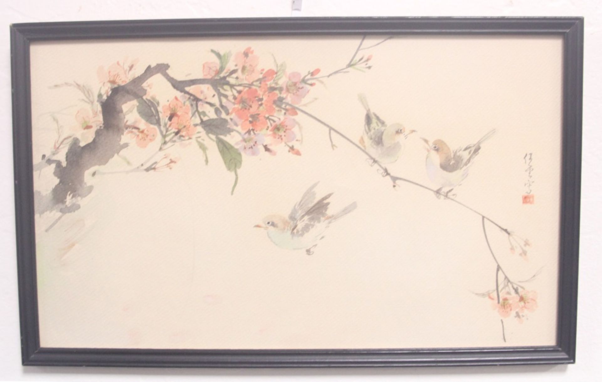 ASIAN VINTAGE PAINTED WATERCOLORS, LOT OF (3) - Image 2 of 3