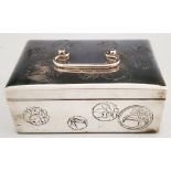 JAPANESE FINE SILVER JEWELRY BOX