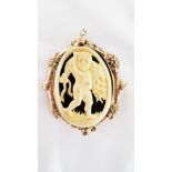 VINTAGE CAMEO PIN WITH DAGUERREOTYPE (BACK)