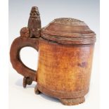 NORWEGIAN EARLY 19TH C. BURL WOOD TANKARD