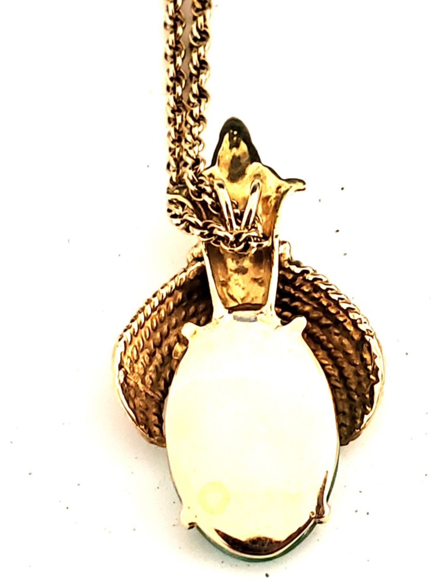 LADYS GOLD PENDANT W/ STAMPED 14KT CHAIN - Bild 3 aus 4