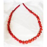LADYS BEADED CORAL NECKLACE