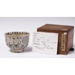 JAPANESE BLUE KATANI TEABOWL W/ BOX