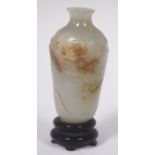 CHINESE EARLY CARVED JADE SNUFF BOTTLE